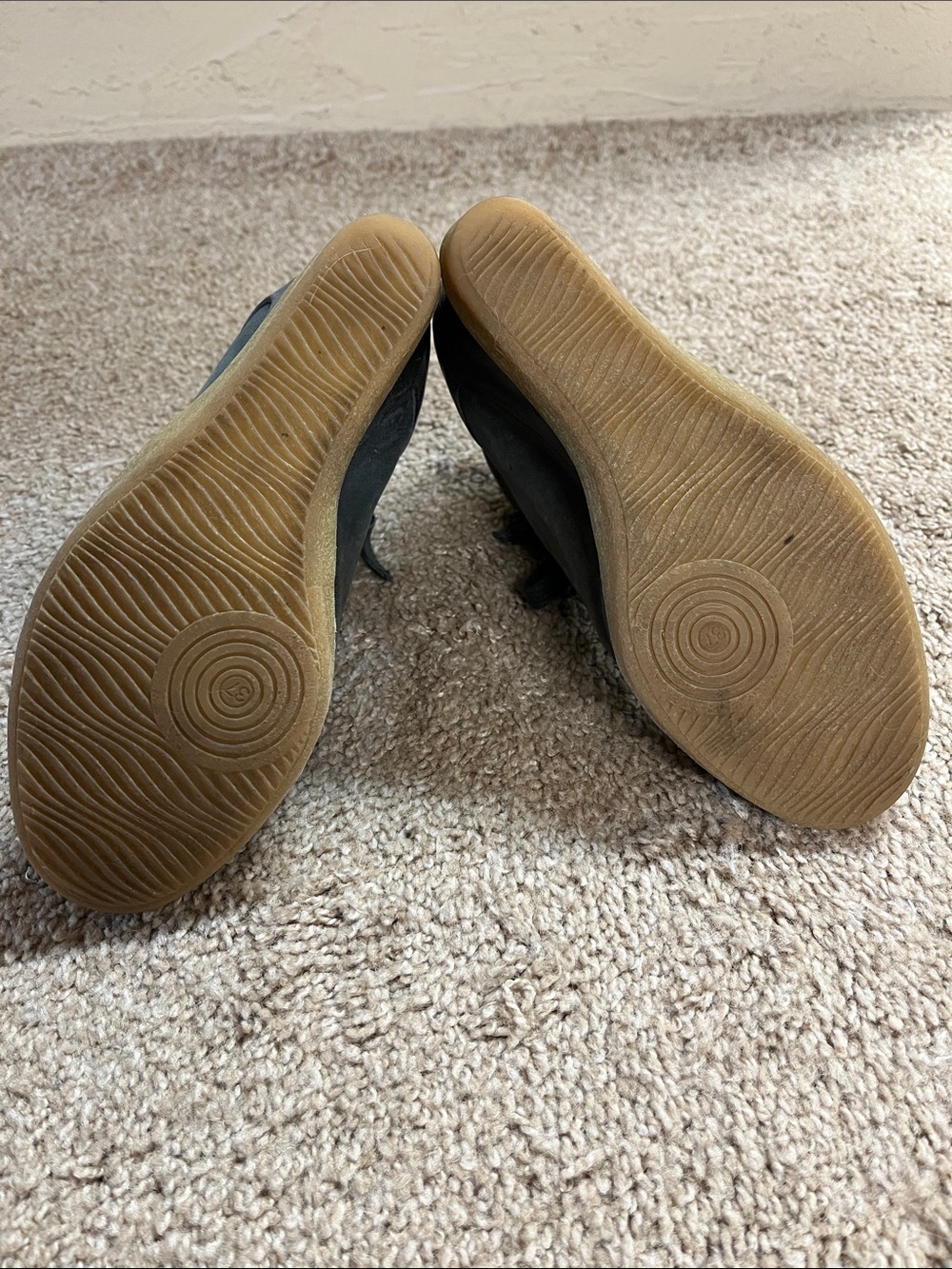 Wedge gray/Black High-Top Lace-Up Sneakers with Side Zippers. Size 37 - Picture 6 of 7